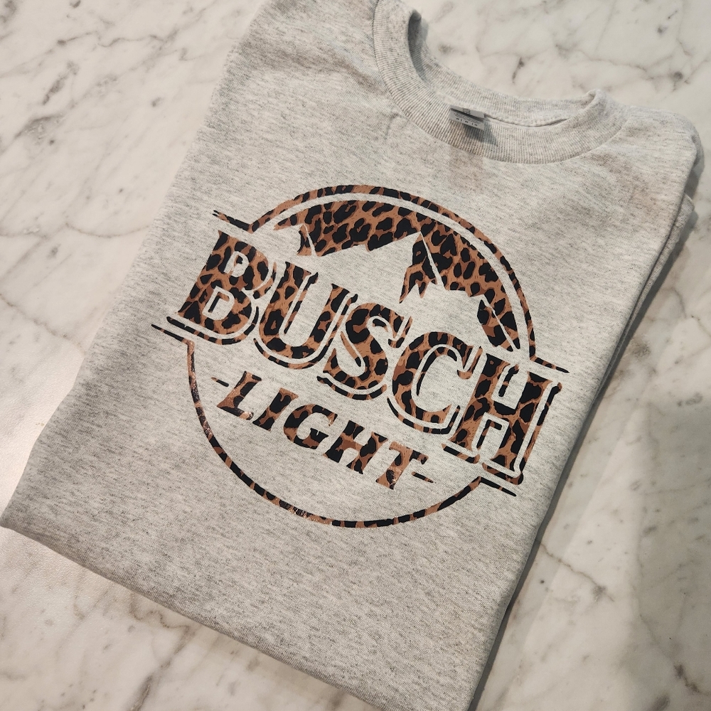 Busch light shirt cheetah print popular trending cute beer party
